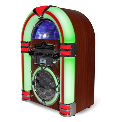 Victor Wilshire Bluetooth Jukebox with Multicolor LED Lighting and FM