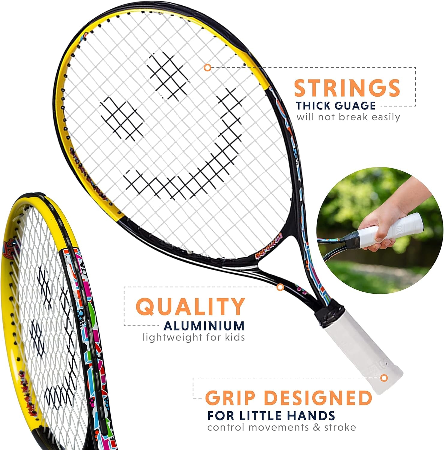 Tennis Racket for Kids by . Proper Equipment Helps You Learn Faster and Play Better!