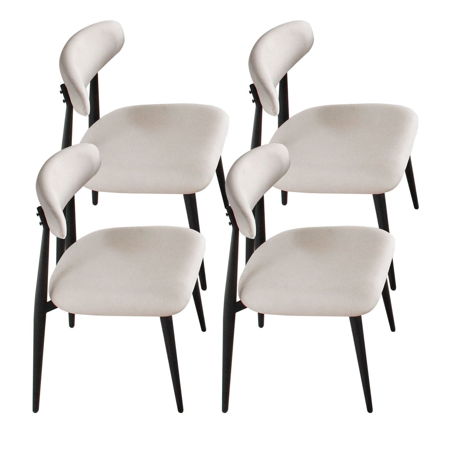 Dining Chairs set of 4, Upholstered Chairs with Metal Legs for Kitchen