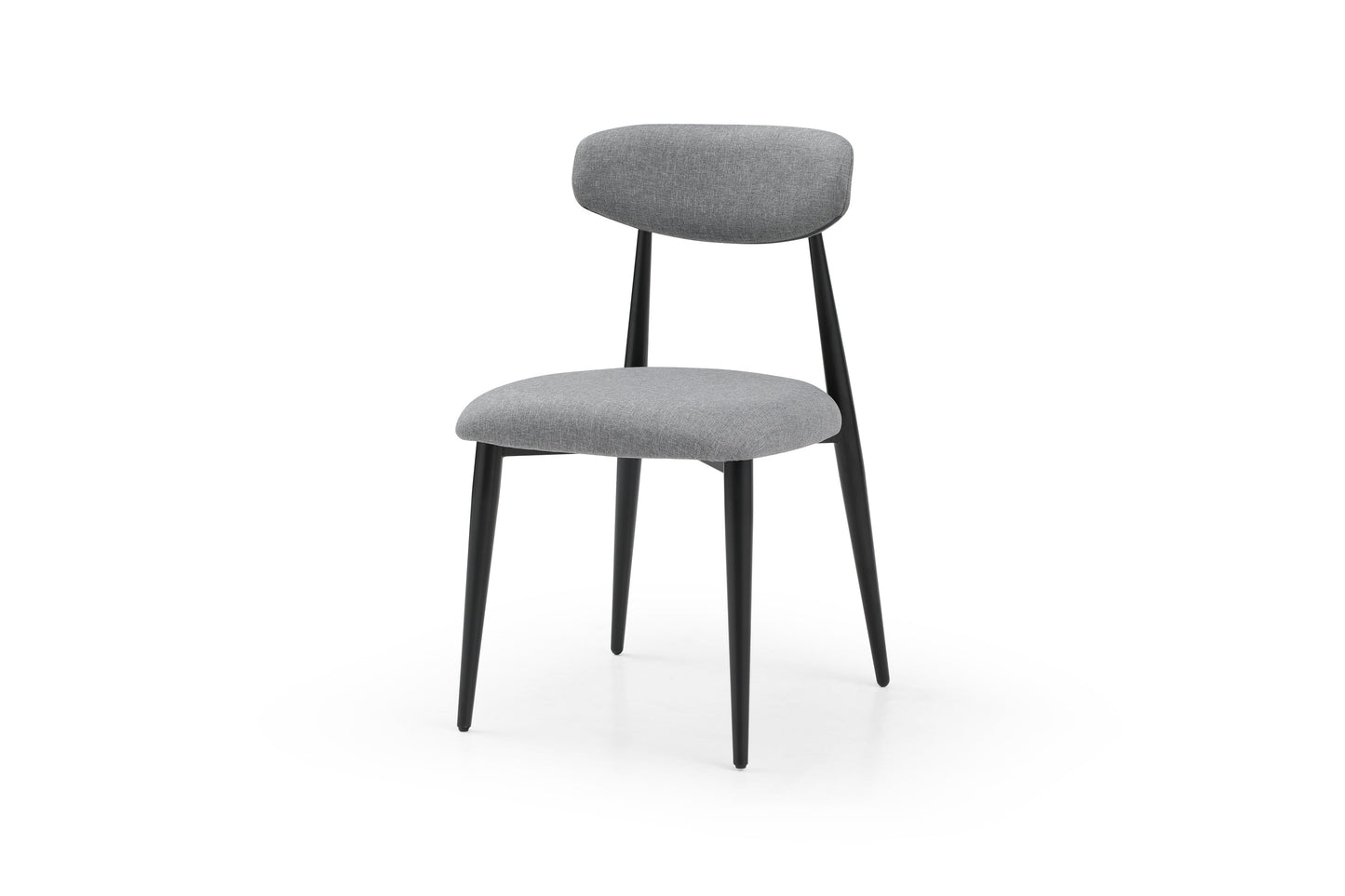 Modern Dining Chairs Set of 2, Curved Backrest Round Upholstered and