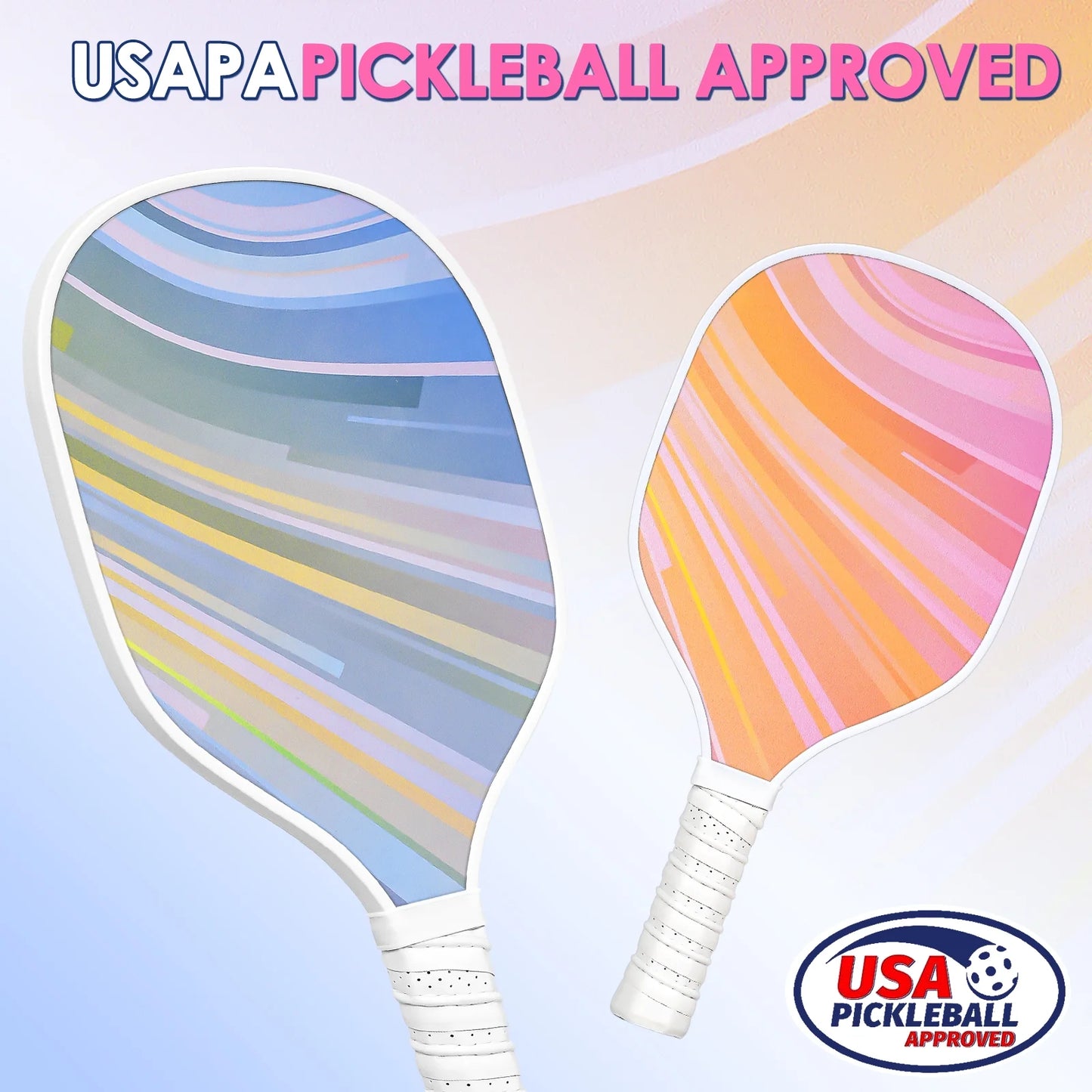 USAPA Approved Pickleball Paddle Set with 4 Paddles, 4 Balls, and Bag