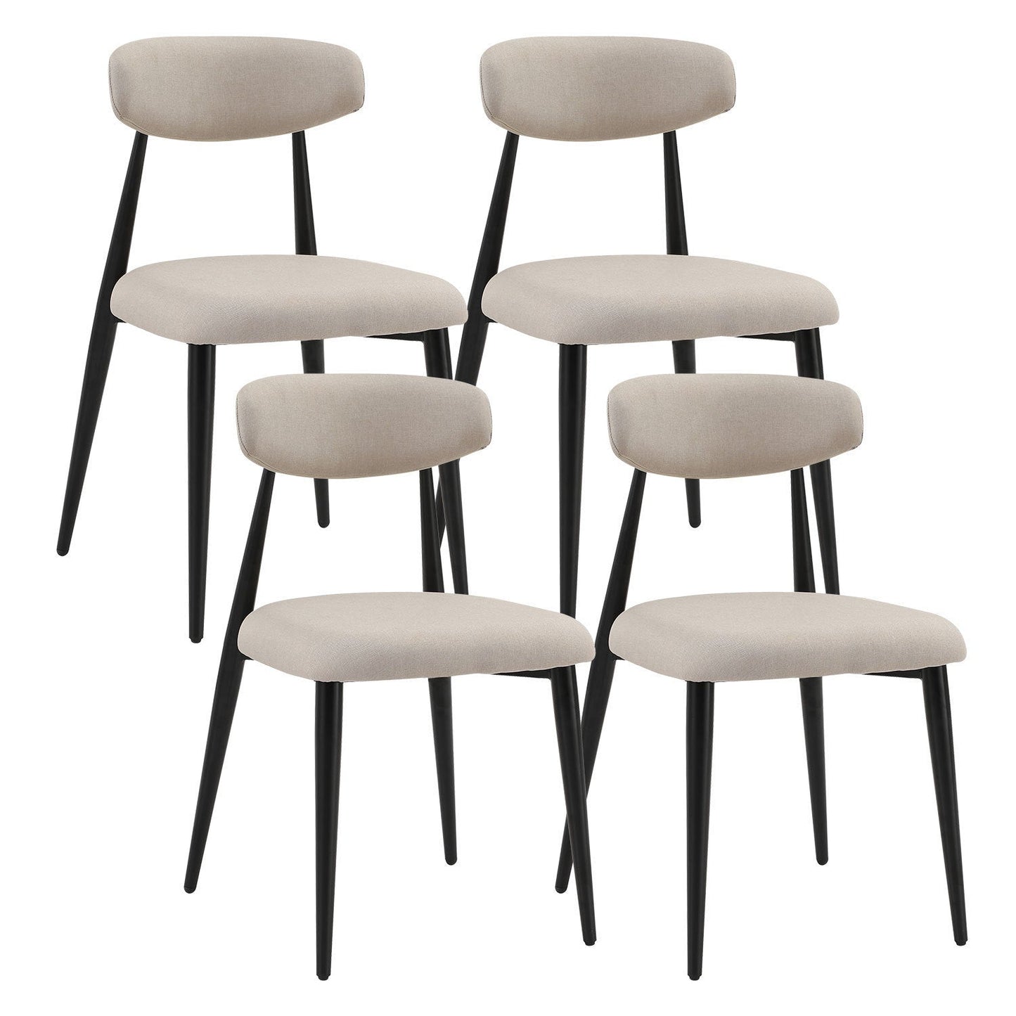 Dining Chairs set of 4, Upholstered Chairs with Metal Legs for Kitchen