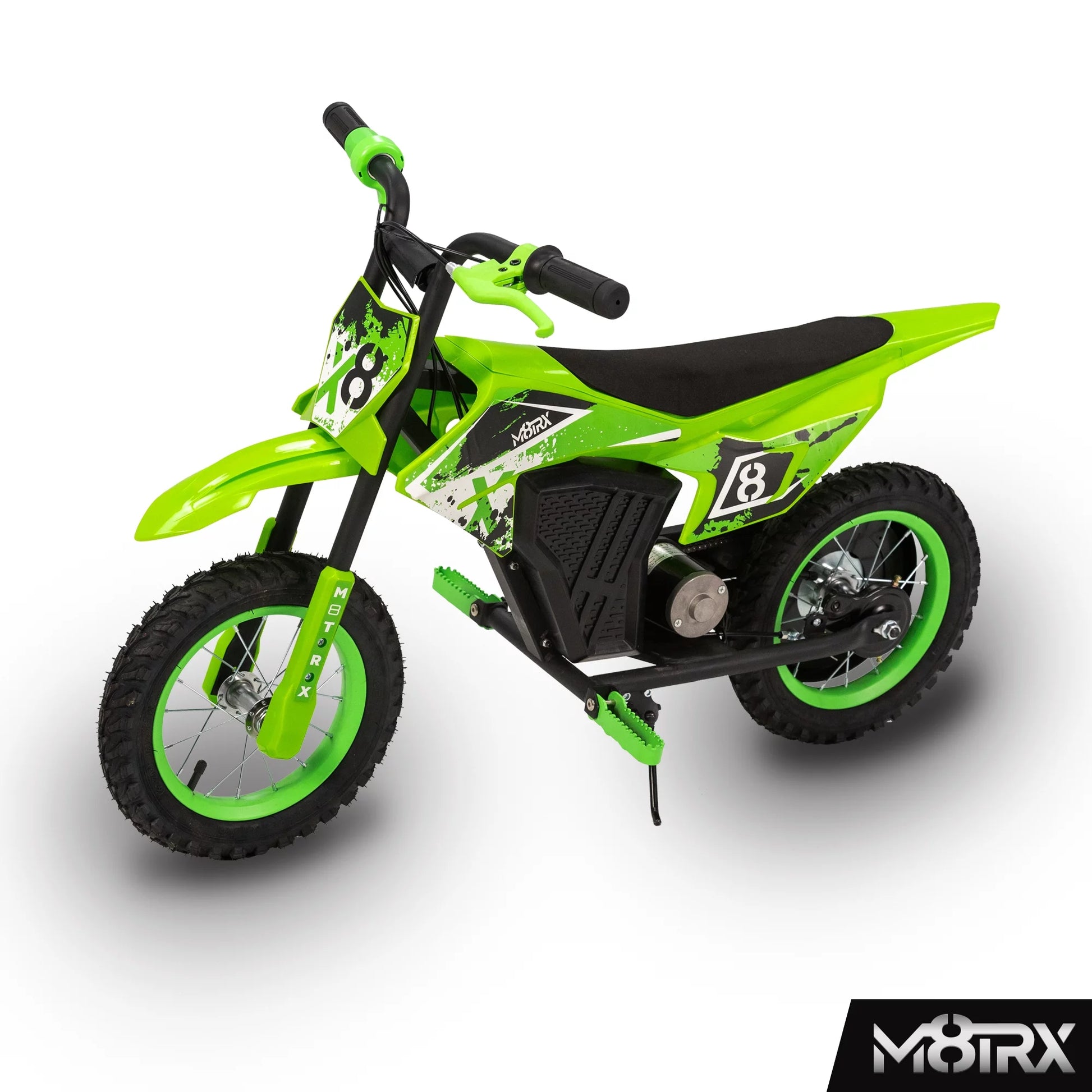 12V Mini Electric Child Dirt Bike, Battery Powered Toy Motorcycle, Kids Ride On, Ages 5 Years and Up, Green