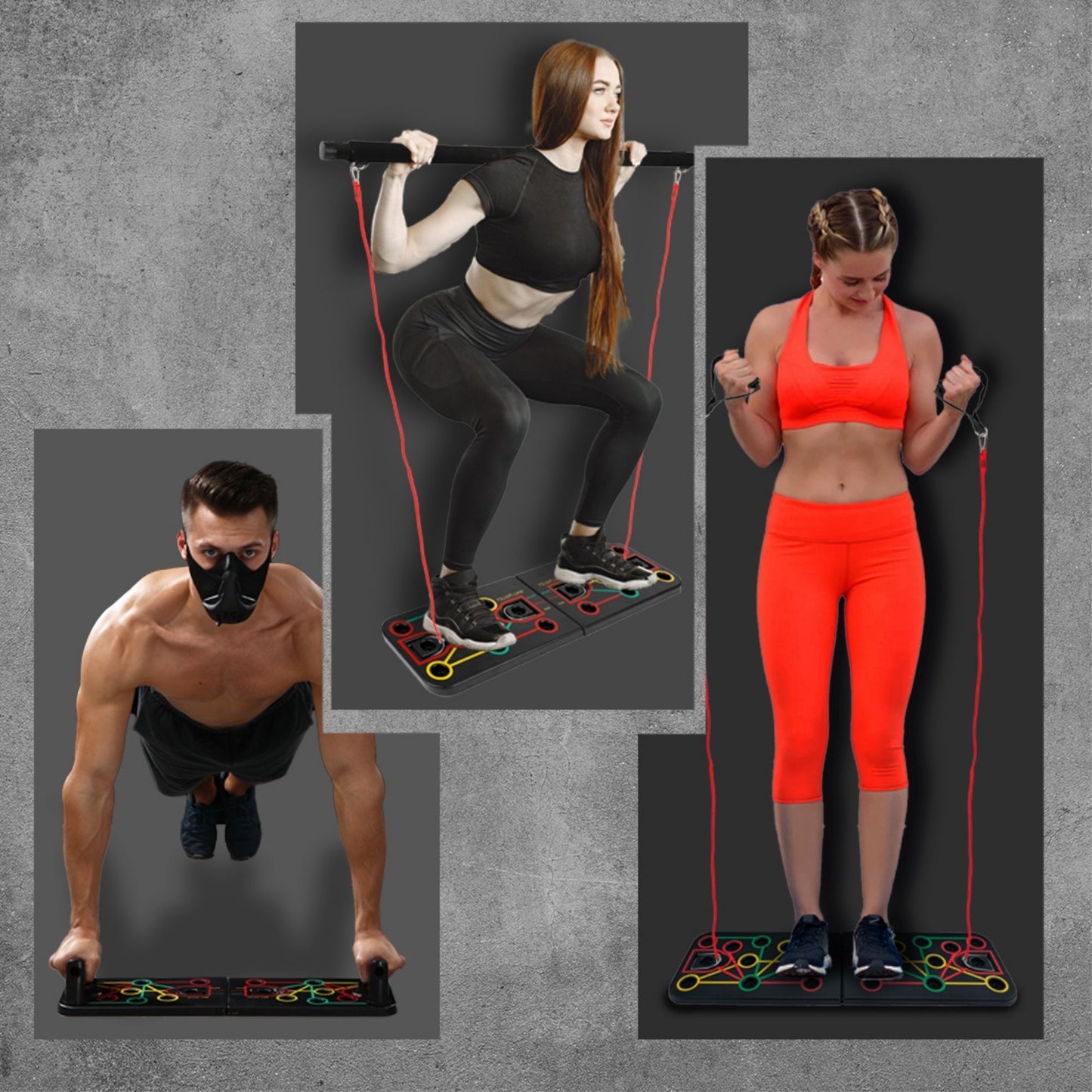 9 in 1 Push Up Rack Board System Fitness Workout Train Gym Exercise