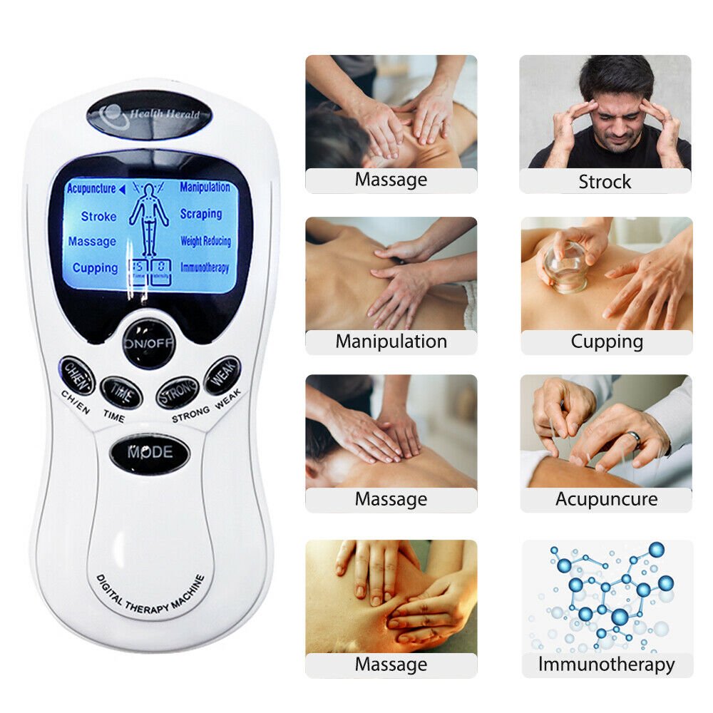 Tens Unit Massager Digital Therapy Acupuncture Pads Machine Massage