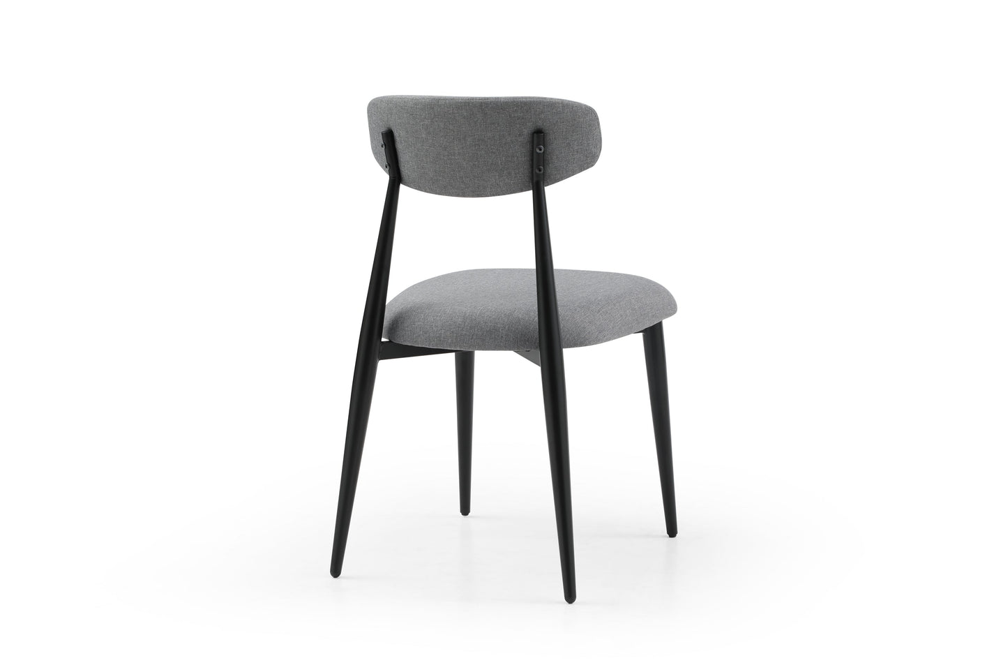 Modern Dining Chairs Set of 2, Curved Backrest Round Upholstered and