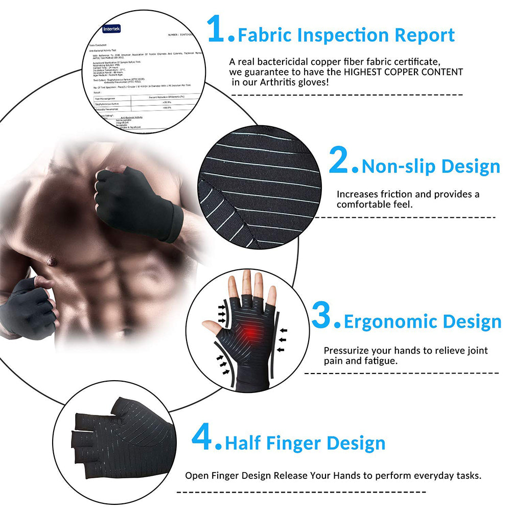 1 Pair Compression Arthritis Gloves Arthritic Joint Pain Relief Gloves