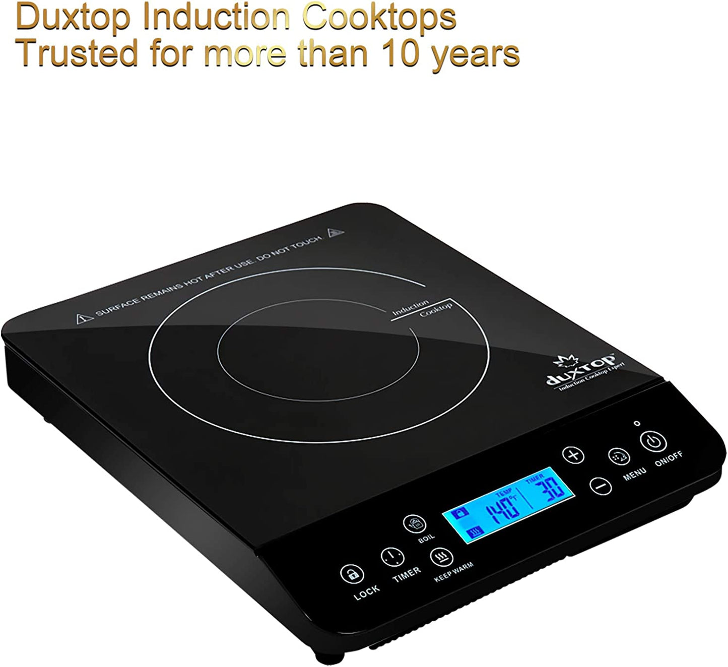 Portable Induction Cooktop, Countertop Burner Induction Hot Plate with LCD Sensor Touch 1800 Watts, Black 9610LS BT-200DZ